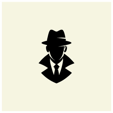 detective mafia silhouette hat spies
