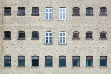 Facade of the ancient Horsens state prison in Denmark	