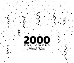 Obraz premium 2000 followers network of social media