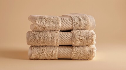 A Stack of Freshly Laundered Towels Generative AI