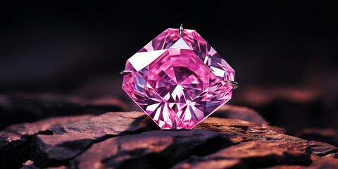 pink diamonds сreated with Generative Ai