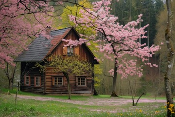 Cabin Amidst Cherry Delights