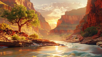 The Grand Canyon A Journey Through Time and Nature Generative AI