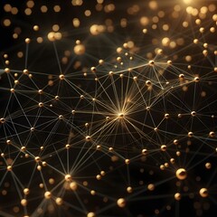 Obraz premium Abstract christmas background with stars. Generative ai