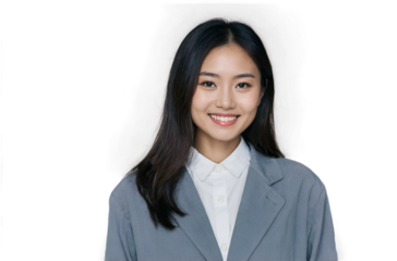 Portrait of a Young Woman with a Bright Smile in a Business Suit, Transparent PNG