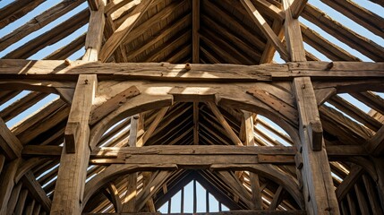 historical roof timber frame