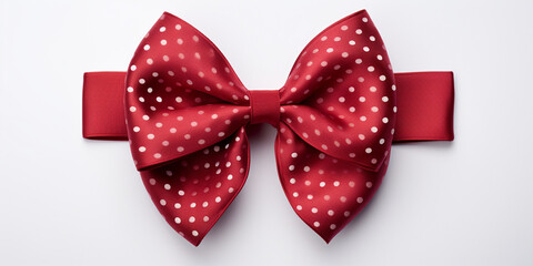 geometric pattern, crimson coloured ribbon bow сreated with Generative Ai