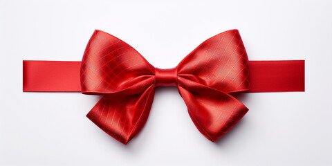 Fototapeta premium geometric pattern, crimson coloured ribbon bow сreated with Generative Ai