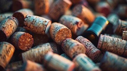 A Collection of Wine Corks Generative AI