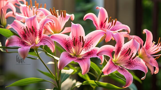 mesmerizing pink tiger lily