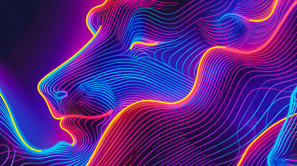 Dynamic Digital Wave, Abstract Background with Modern Technology Design, Creative Motion