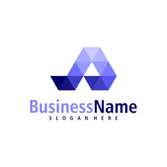Fototapeta premium Letter A logo design vector. Creative Initial A logo concepts template
