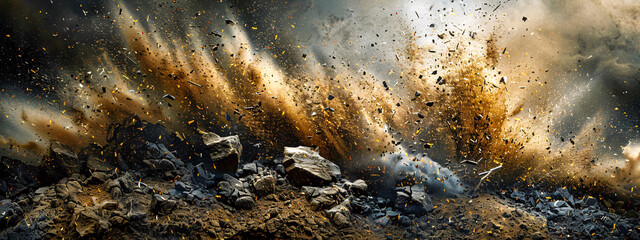 Echoes of war, a dramatic representation of destruction and its aftermath
