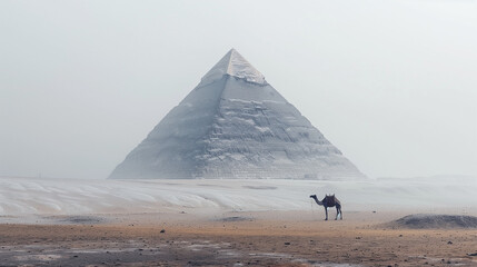 The Great Pyramid, desert a lonely came