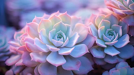 Foto op Plexiglas lilac pastel succulents © vectorwin