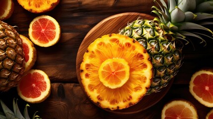 juicy tasty pineapple fruit