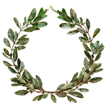 A laurel crown on white background,png