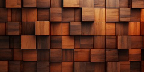 a wood tile background with a pattern of many squares, in the style of unreal engine сreated with Generative Ai