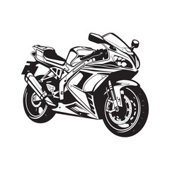 Obraz na płótnie Canvas Sport bike, vector illustration - Motorbike isolated on white background