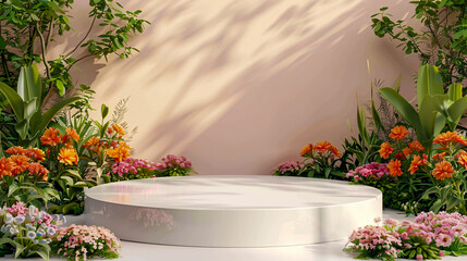 Fototapeta na wymiar Elegant floral design on a pastel background, minimalist and modern decoration