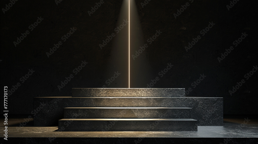 Canvas Prints stone staircase in the night