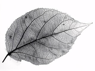 Obraz premium The Art of Nature A Close-up Study of a Leaf's Veins Generative AI