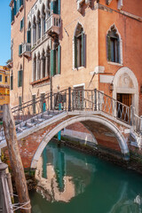 Fototapeta na wymiar Bridge over canal. Venice, Italy