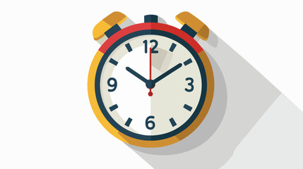 15 minutes timer. Stopwatch symbol in flat style. isolated