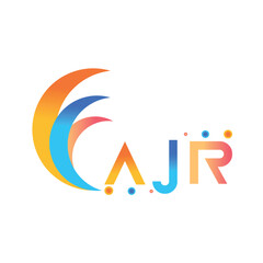 AJR letter technology Web logo design on white background. AJR uppercase monogram logo and typography for technology, business and real estate brand.
