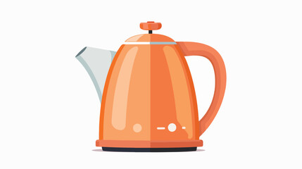 Electric kettle. Teapot flat icon. Design of appliance