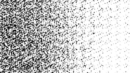 Texture grain noise. Grit sand noise overlay background. Gradient halftone vector texture. Halftone dot and spray effects.