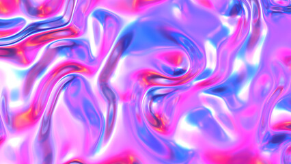 Liquid Neon Swirls Abstract Wallpaper