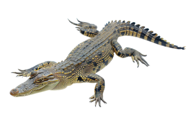 A crocodile on white background,png