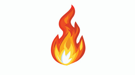 Fire flame vector isolated. Fire emoji icon. Lit symbo