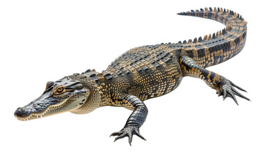 Fototapeta premium A crocodile on white background,png