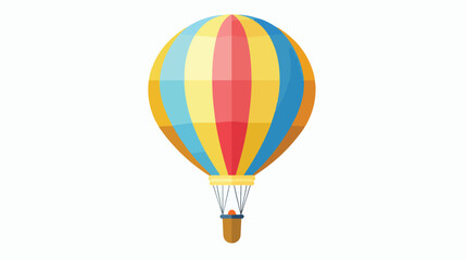 Fly air balloon icon. Flat illustration of fly air balloon