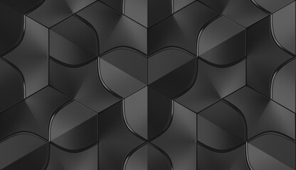Seamless 3D geometric pattern for modern wallpaper design