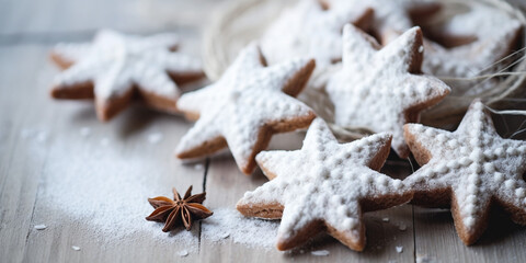 delicious low-carb cinnamon stars taste simply amazing сreated with Generative Ai