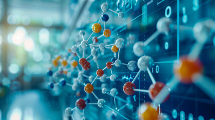 Exploring the micro world, an abstract view of molecular structures in medical or scientific research