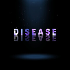 Fototapeta na wymiar 3d graphics design, Disease text effects