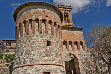 Fototapeta na wymiar Corciano, le antiche mura e Porte del vecchio borgo - Perugia, Umbria