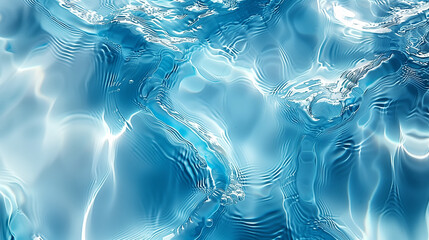 Abstract blue color natural water surface texture