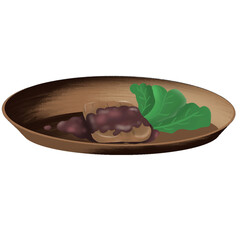 Steak on woonden plate