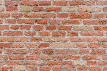 Red brick wall texture and background
