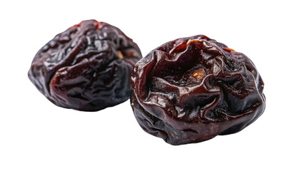 2 Dried plum isolated on transparent background