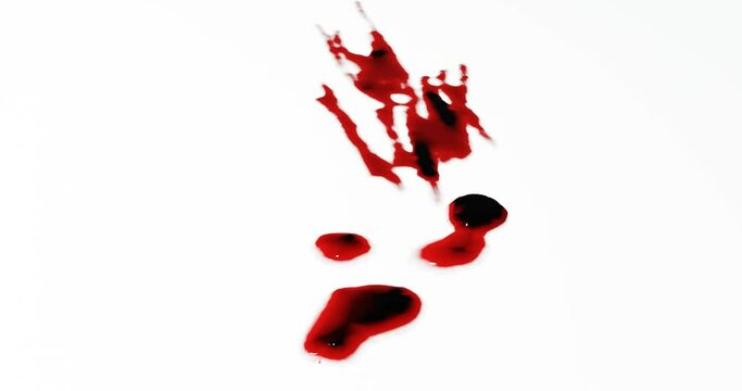 3d render of blood stain, splatter or spatter for crime scene or violence concept