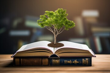 World Philosophy Day educational concept with the tree of knowledge planted in