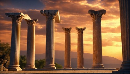 Obraz premium ruins of ancient roman temple