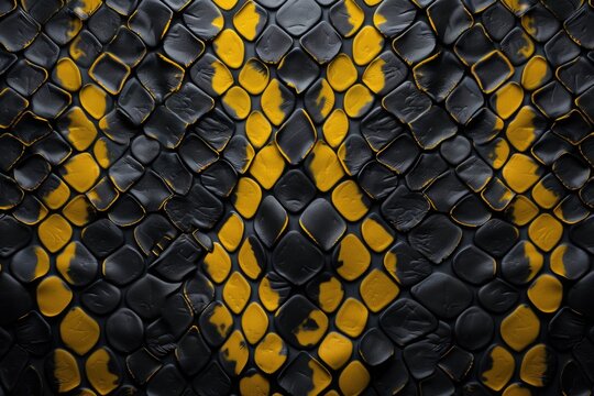 black and yellow background in snake pattern style