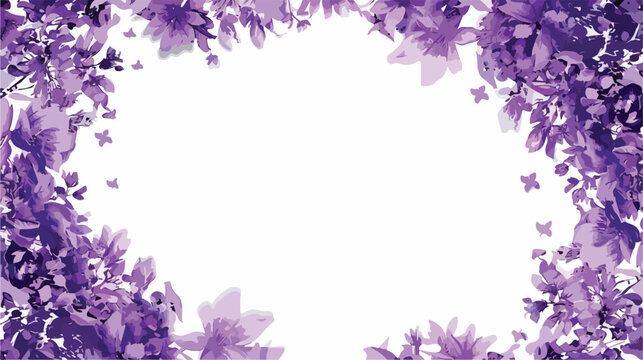 Violet purple flower frame lovely grunge background
